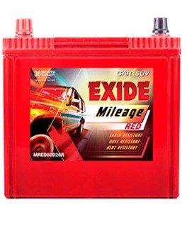 EXIDE Mileage MRED DIN 44R/L/44LH 44AH Battery SBM vehicle battery